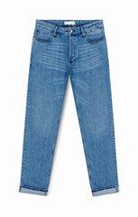 Candiani Used Blue Selvedge Rigid Washed Jeans