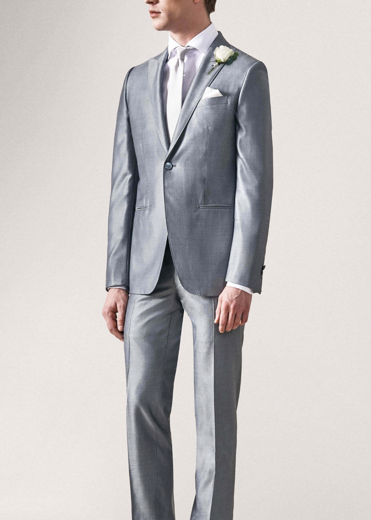 Fratelli Tallia di Delfino Light Grey Wool & Silk
