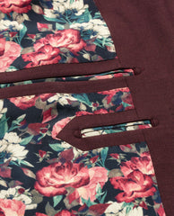 Angelico Burgundy Stretch Two Ply Tropical Wool