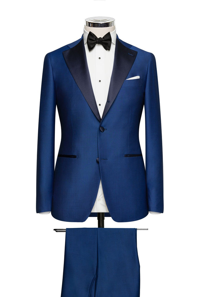 Barberis Canonico Bright Blue Fine Twill Merino Wool & Mohair Solaro Doppio Ritorto