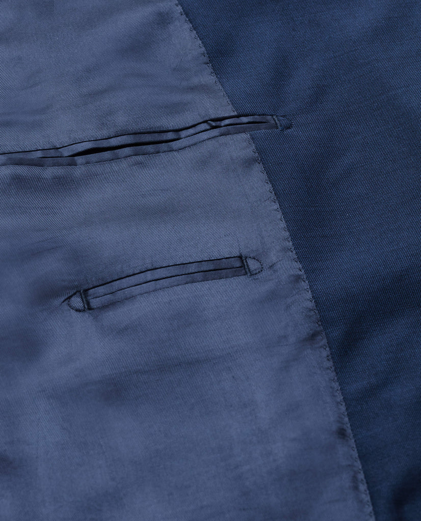 Barberis Canonico Neapolitan Blue Fine Twill Merino Wool & Mohair Solaro Doppio Ritorto