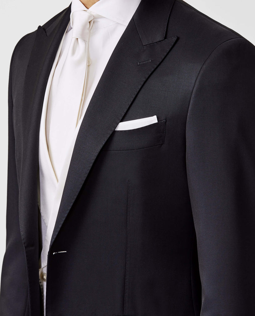 Barberis Canonico Midnight Blue Fine Twill Wool & Mohair Solaro Doppio Ritorto