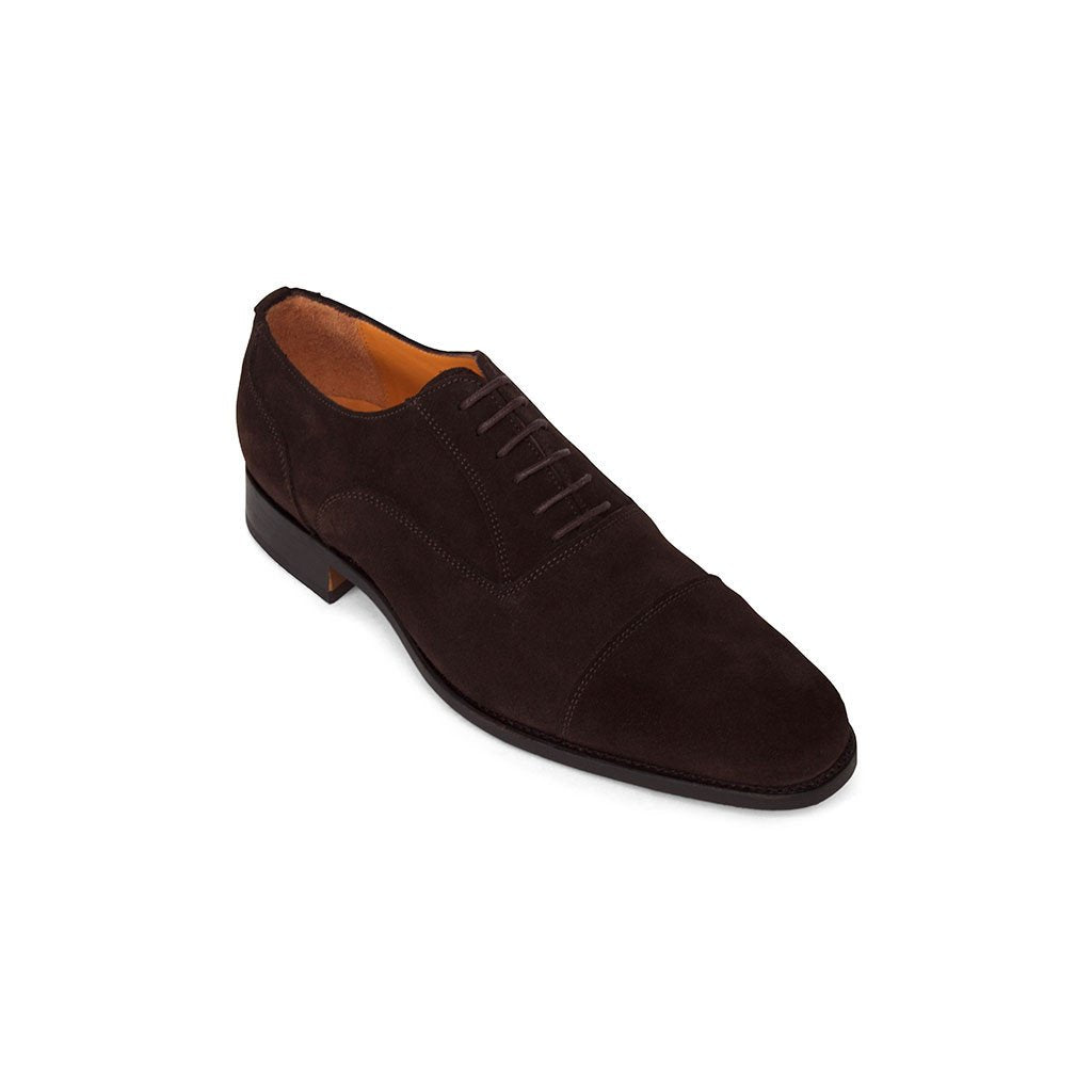 Connery - Goodyear Welted Suede Café Noir Calf