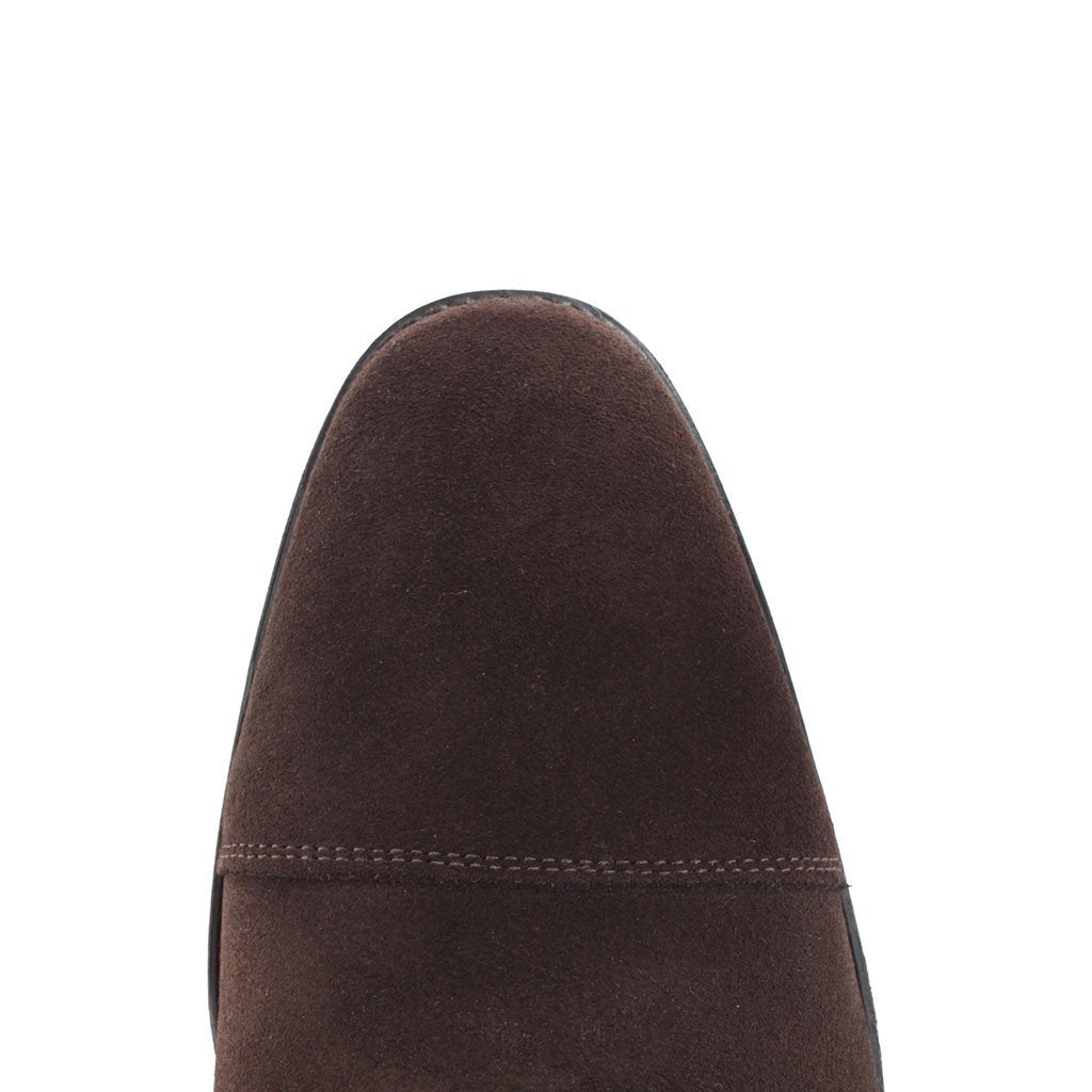 Connery - Goodyear Welted Suede Café Noir Calf
