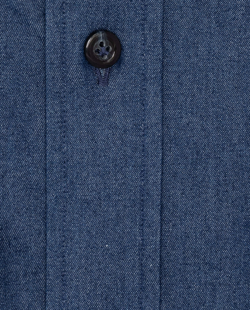 Albiate Dark Blue Washed Denim Cotton Twill