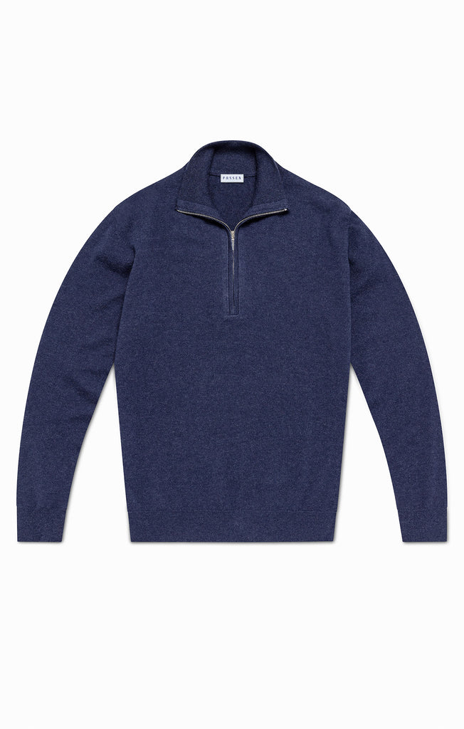 Papi Fabio Denim Blue Wool & Cashmere