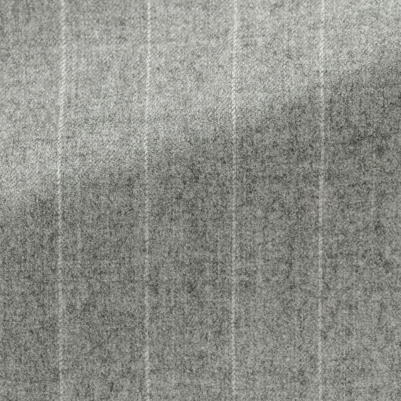 Vitale Barberis Canonico Mid Grey Faux Uni Merino Wool with Chalk Stripe