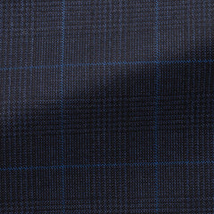 Loro-Piana-dark-blue-wool-Glen-plaid-with-blue-windowpane-BB280gr Fabric