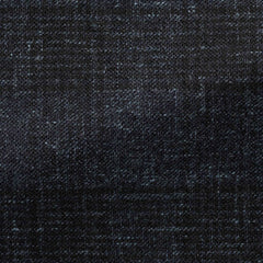 Carlo-Barbera-dark-blue-mélange-stretch-wool-linen-blend-with-black-checkCM BB 240gr Fabric