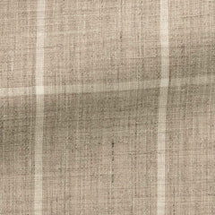Possen-Collection-light-taupe-linen-wool-with-off-white-windowpaneCM BB 235gr Fabric
