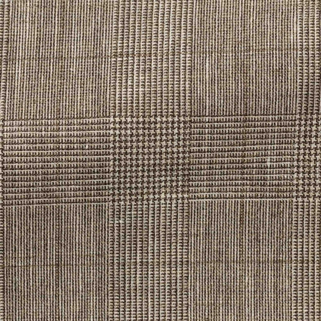 Possen-Collection-brown-linen-wool-with-white-glencheckCM BB 235gr Fabric