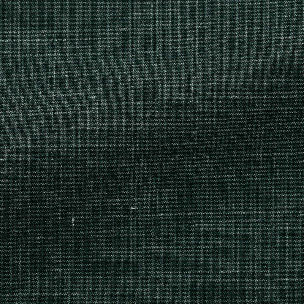 Possen-Collection-black-&-bottle-green-stretch-wool-linen-houndstoothCM BB 250gr Fabric