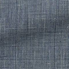 Possen-Collection-white-linen-wool-with-navy-glencheckCM BB 235gr Fabric