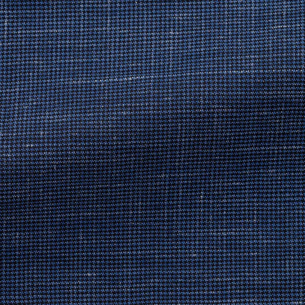 Possen-Collection-black-cobalt-stretch-wool-linen-houndstoothCM BB 250gr Fabric