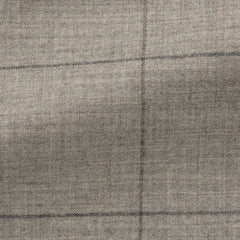 Drago-Beige-Natural-Bi-Stretch-S130-Wool-Flannel-With-Brown-WindowpaneCM BB 280gr Fabric