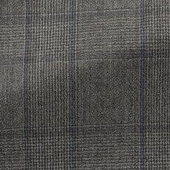 Tollegno-1900-Ash-Brown-Stretch-Wool-With-Blue-Detailed-GlencheckCM B 265gr Fabric