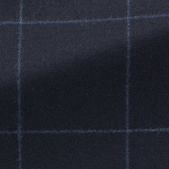 Drago-Midnight-Blue-Natural-Bi-Stretch-S130-Wool-Flannel-With-Storm-Blue-WindowpaneCM BB 280gr Fabric