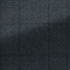 Tollegno-1900-Dark-Blue-Stretch-Wool-With-Green-Detailed-GlencheckCM B 265gr Fabric