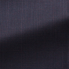 Loro-Piana-Blackberry-Midnight-Blue-Stretch-Wool-With-GlencheckCM C 270gr Fabric
