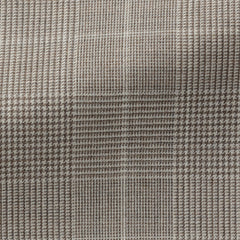 Drago-Ivory-S130-Wool-With-Light-Brown-Glen-CheckCM C 265gr Fabric
