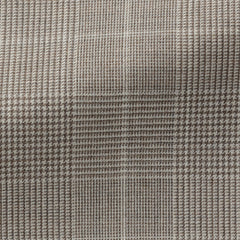 Drago-Ivory-S130-Wool-With-Light-Brown-Glen-CheckCM C 265gr Fabric