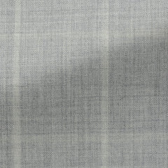 Drago-Light-Grey-S130-Wool-With-Ivory-WindowpaneCM C 265gr Fabric
