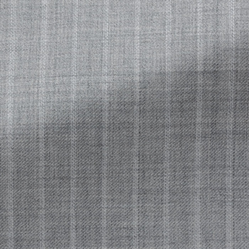 Carlo-Barbera-Light-Grey-S130-Wool-Plain-Weave-With-Tonal-StripeCM B 255gr Fabric