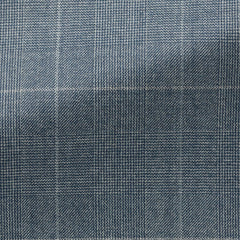 E.-Thomas-Blue-S130-Wool-Glen-Check-With-Tonal-WindowpaneCM C 250gr Fabric