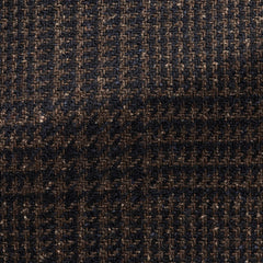 Ferla-mid-brown-navy-wool-alpaca-silk-with-glencheck-JD320gr Fabric