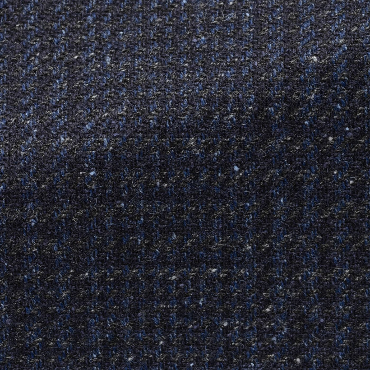 Ferla Mixed Blue Baby Alpaca, Wool & Silk with Glencheck