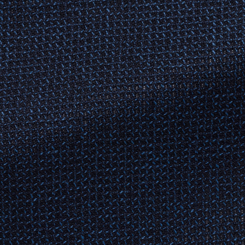 navy-wool,cotton-and-linen-blend-open-weave-with-micro-check-JAA260gr Fabric