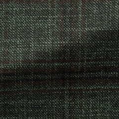 Delfino-dark-green-wool-silk-cashmere-with-brown-black-checkCM JD 350gr Fabric