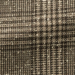 Loro-Piana-dark-taupe-bouclé-wool-silk-linen-blend-with-brown-glencheckCM JD 310gr Fabric