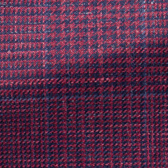 Loro-Piana-raspberry-wool-silk-linen-with-storm-blue-glencheckCM JC 240gr Fabric