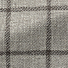 Loro-Piana-Bone-Sharkskin-Wool-Silk-Cashmere-With-Dark-Brown-WindowpaneCM JD 280gr Fabric