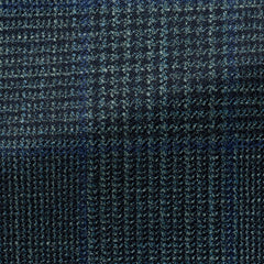 Loro-Piana-Green-Wool-Silk-Cashmere-Glencheck-With-Blue-CheckCM JD 280gr Fabric