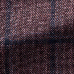 Loro-Piana-Merlot-Sharkskin-Wool-Silk-Cashmere-With-Dark-Blue-WindowpaneCM JD 280gr Fabric