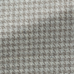 Loro-Piana-Light-Grey-Taupe-Wool-Silk-Linen-HoundstoothCM PC16 290gr Fabric