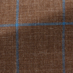 Possen-Collection-Copper-Wool-Silk-Linen-With-Blue-WindowpaneCM PC12 230gr Fabric