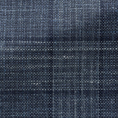 Loro-Piana-Indigo-Wool-Silk-Linen-Check-With-Tonal-OvercheckCM PC16 250gr Fabric