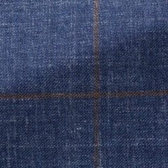 Possen-Collection-Dark-Blue-Wool-Silk-Linen-With-Copper-WindowpaneCM PC12 230gr Fabric