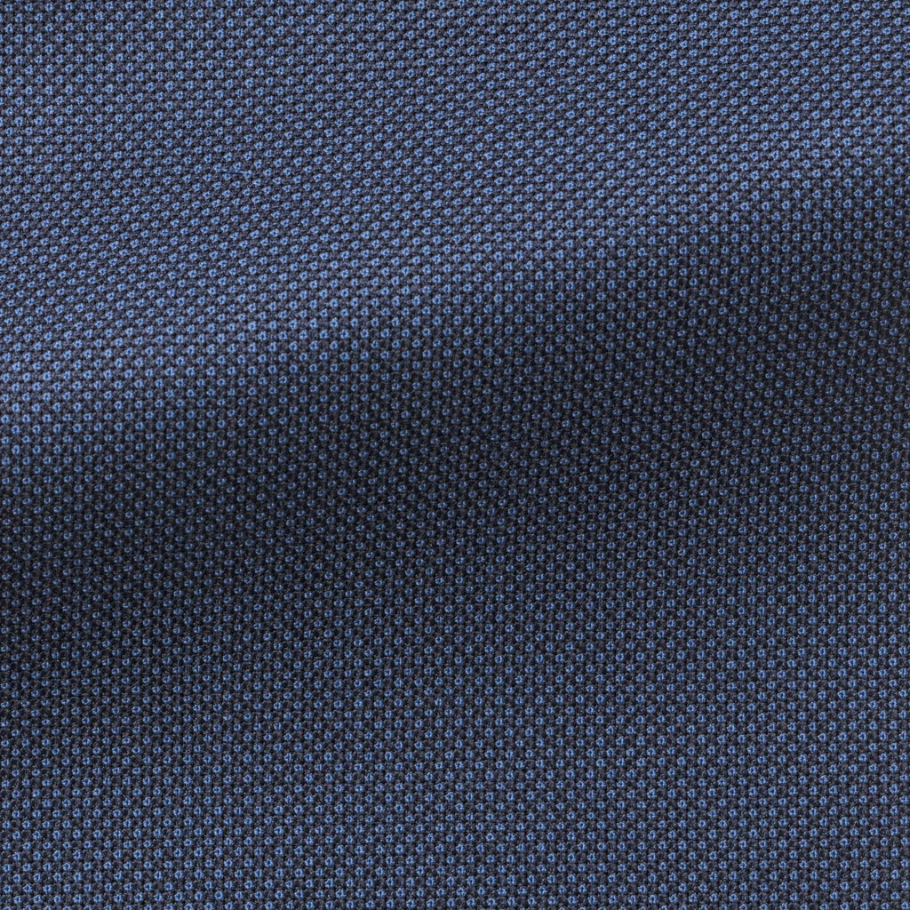 Barberis Canonico 365 Doppio Ritorto S130 Merino Wool Navy Blue Birdseye