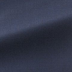 Barberis Canonico 365 Doppio Ritorto S130 Merino Wool Navy Blue Pin Dot
