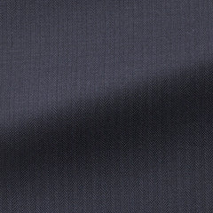 Barberis Canonico 365 Doppio Ritorto Batavia S130 Merino Wool Midnight Blue Fine Herringbone