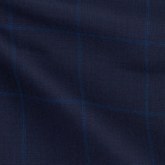 dark-blue-fine-glencheck-mid-blue-windowpane-BB270gr Fabric