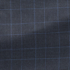 navy-s130-wool-with-mid-blue-and-black-glencheck-BB275gr Fabric