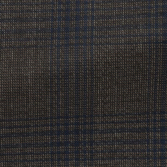 VBC-coffee-brown-s130-mouliné-wool-with-blue-checkCM BB275gr Fabric