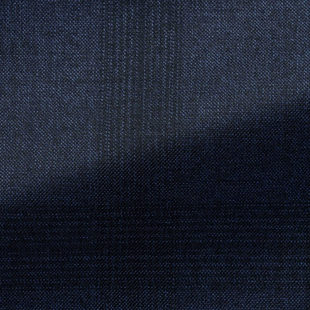 Possen-Collection-midnight-blue-s130-mouliné-wool-twill-with-black-checkCM BB 275gr Fabric