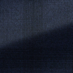Possen-Collection-midnight-blue-s130-mouliné-wool-twill-with-black-checkCM BB 275gr Fabric