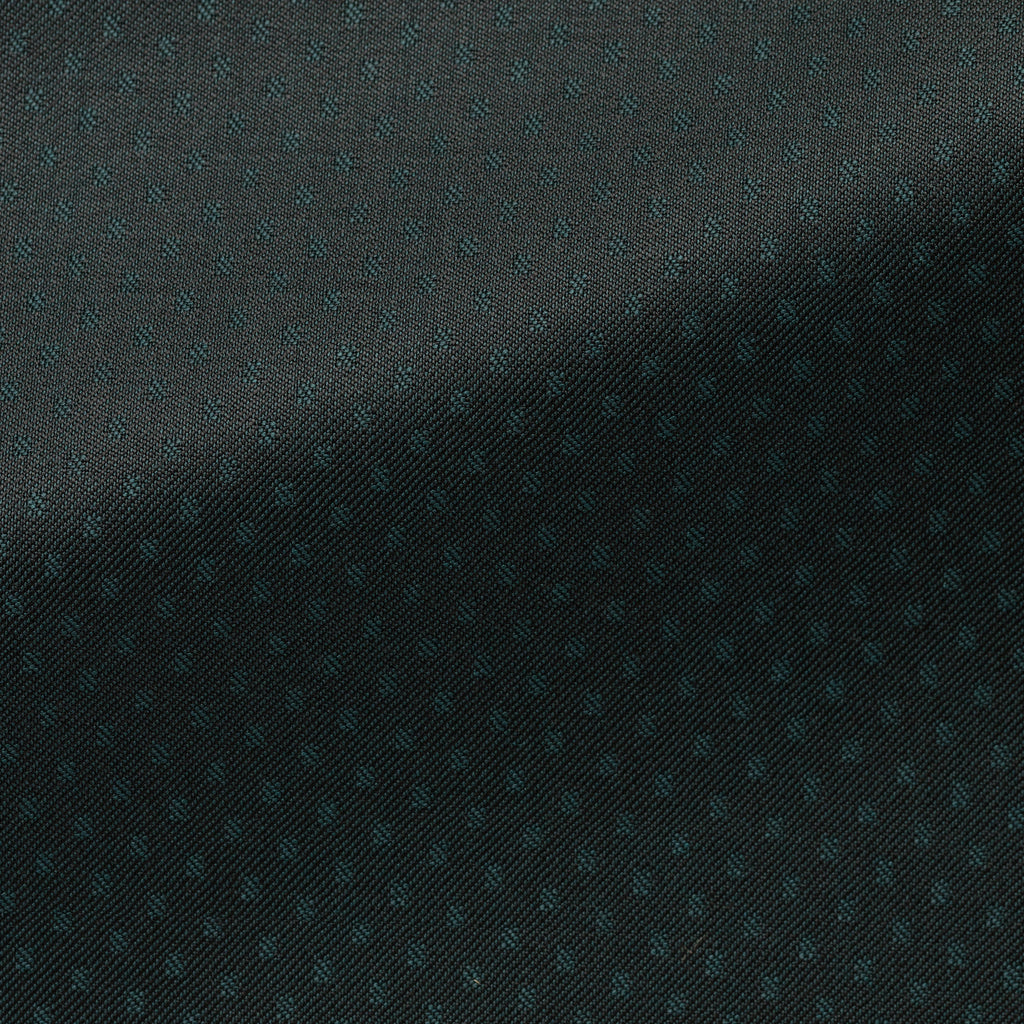 Cerruti-dark-green-wool-with-jacquard-dots-BB255gr Fabric